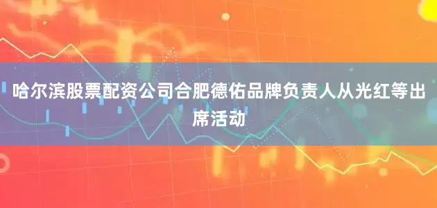 哈尔滨股票配资公司合肥德佑品牌负责人从光红等出席活动